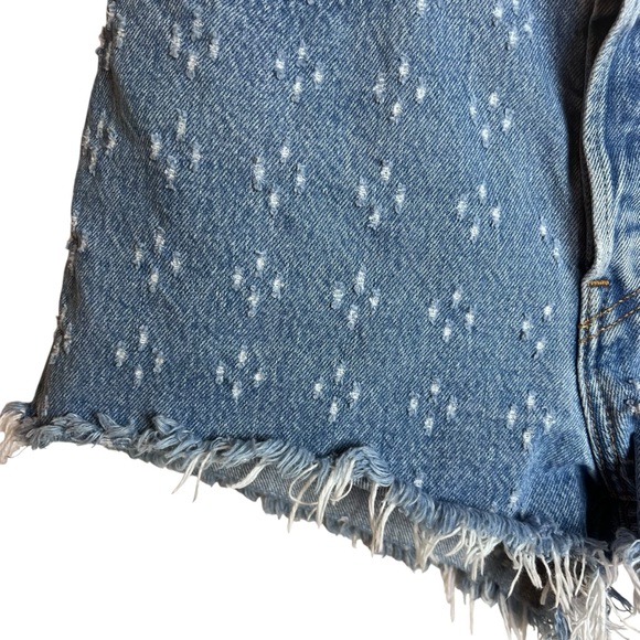 Levi’s Premium Denim Big E 501® High Rise Women’s Shorts In Dottie Blues Size 28 - Picture 6 of 14